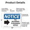 Signmission All Deliveries To Business Office, 10 in W x Rectangle, Plastic OS-2PACK-NS-P-710-L-10095 - alternate 2
